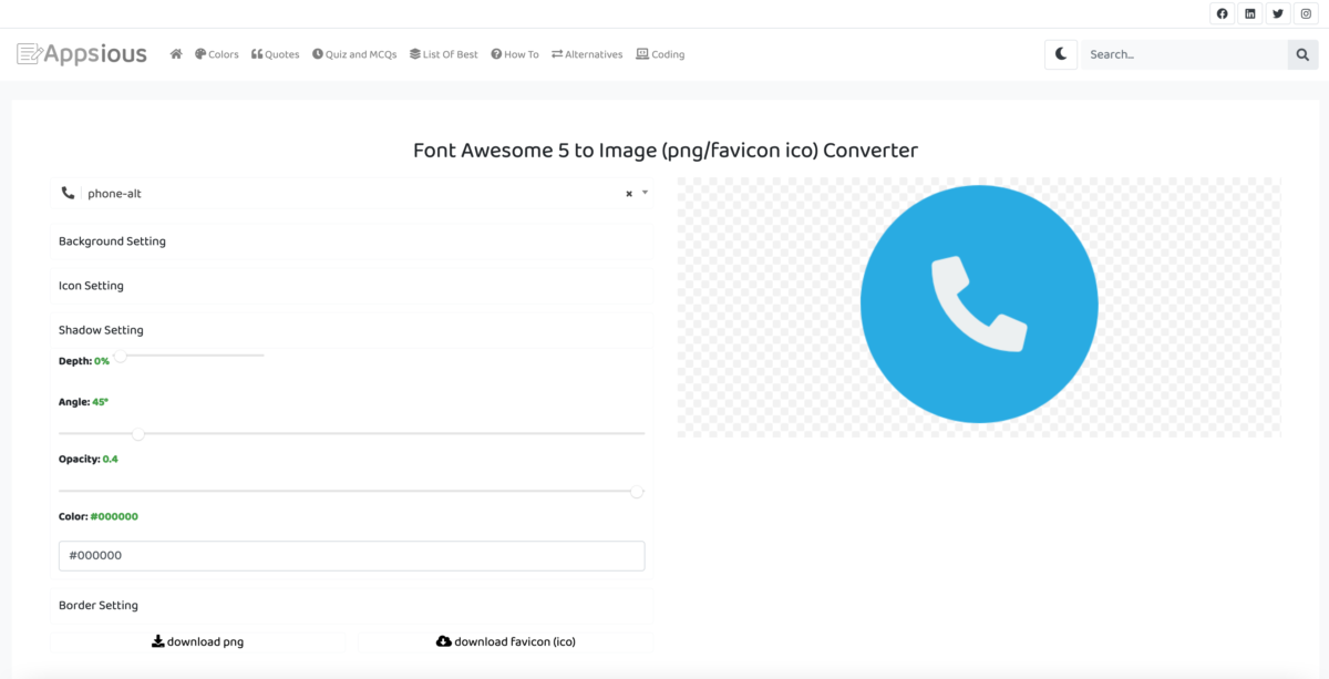 Font Awesome to image converter